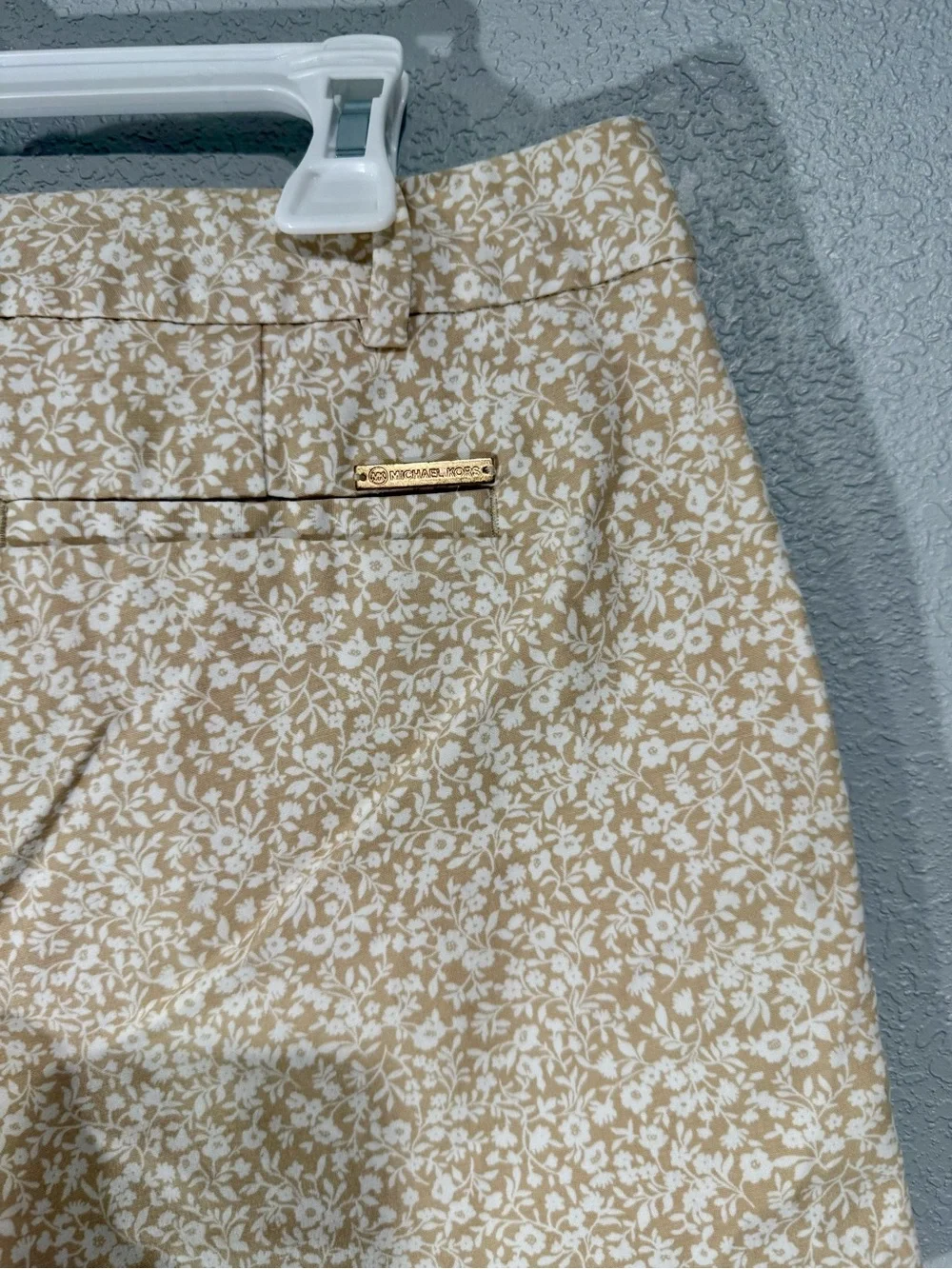 Michael Kors Beige Floral Print Shorts